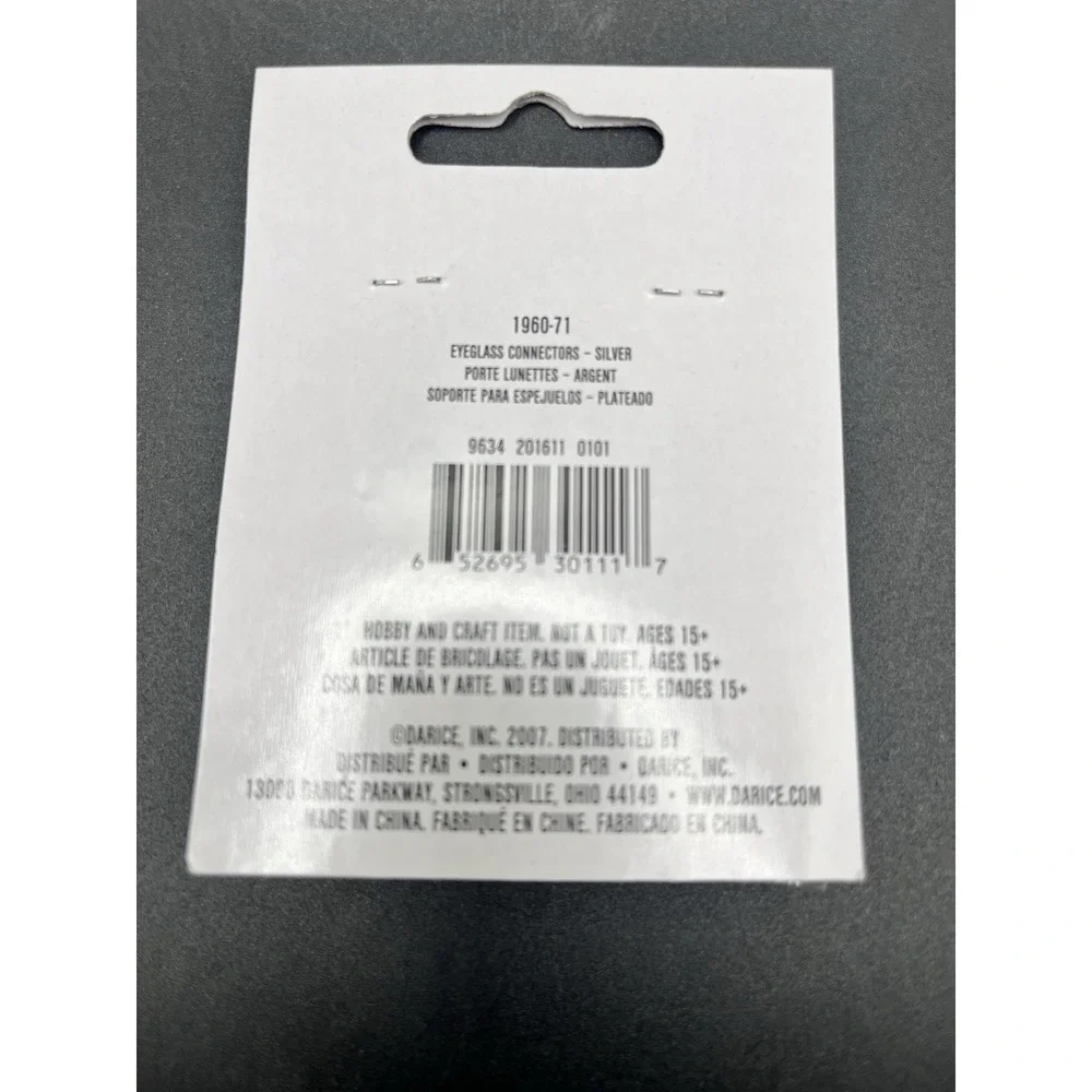 30 Piece Eyeglass Connectors - Silver Chain Ends Adjustable Rubber Spectacle‎